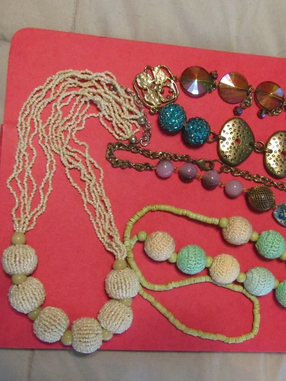 Chunkiest CHUNK STATEMENT NECKLACES, Lot of 6